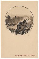 Yeni Yıl Kartpostalları: Mutlu Yıllar / Heureuse Annee / Fransızca / 1925
