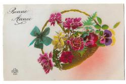 Yeni Yıl Kartpostalları: Mutlu Yıllar / Bonne Annee / Fransızca / 1924