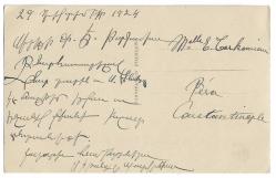 Yeni Yıl Kartpostalları: Mutlu Yıllar / Bonne Annee / Fransızca / 1924