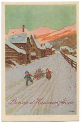 Yeni Yıl Kartpostalları: Mutlu Yıllar / Bonne Annee / Fransızca