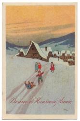 Yeni Yıl Kartpostalları: Mutlu Yıllar / Bonne Annee / Fransızca