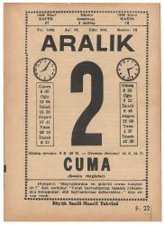 Büyük Saatli Maarif Takvimi / 2 Aralık 1983 Cuma