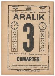 Büyük Saatli Maarif Takvimi / 3 Aralık 1983 Cumartesi