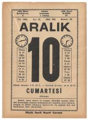 Büyük Saatli Maarif Takvimi / 10 Aralık 1983 Cumartesi