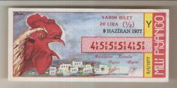 LOT.9 » HOROZ 455545 NOLU MİLLİ PİYANGO BİLETİ...