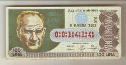 LOT.8 » ATATÜRK RESİMLİ 001414 MİLLİ PİYANGO BİLETİ...