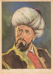 TÜRK BÜYÜKLERİNDEN PİRİ REİS KONULU ESKİ ÇİZİM RESİM...