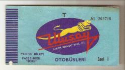 1978 ULUSOY TURİZM OTOBÜS YOLCU BİLETİ...