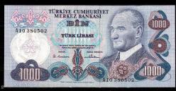 Efemera - 6.Emisyon 1.Tertip 1000 Türk Lirası A10 Çil TCK1189 - kitantik - kitaLog