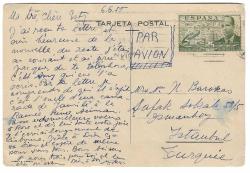 Yabancı Kartpostal: Arka Yüzü Fransızca Yazılı / 1925