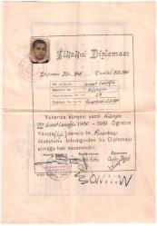 İzmir Pınarbaşı İlkokul Diploması / 1961