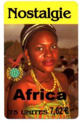20719  AFRİKA YERLİ KADIN TEMALI FRANSA TELEFON KARTI