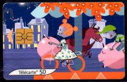 20676  ÇİZGİ KARAKTERLER FRANSA TELEFON KARTI