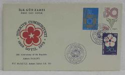 1973 Türkiye Cumhuriyeti 50. Yıl İlk Gün Zarfı