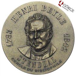 Efemera - Henri Beyle Stendhal Fransız Madalyası 1842 MVM302 - kitantik - kitaLog