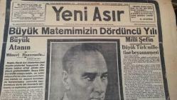 Efemera - Yeni Asır Gazetesi 10 Sonteşrin 1942 Atatürk Matemimizn Dördüncü Yılı (Sadece Kapak) - kitantik - kitaLog