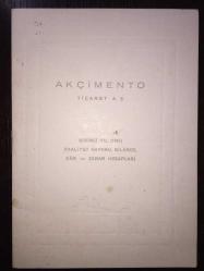 Efemera - Akçimento 1967 Birinci Yıl Faaliyet Raporu - kitantik - kitaLog