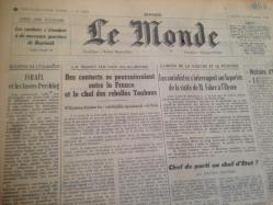 LE MONDE- MARDI 23 SEPTEMBRE 1975- DES CONTACTS SE POURSUİVRAİENT ENTRE LA FRANCE ET LE CHEF DES REBELLES TOUBOUS (FRANSIZCA GAZETE)