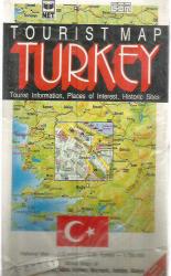 TOURIST MAP TURKEY - İSTANBUL-İZMİR-KUŞADASI-BODRUM-MARMARİS-ANTALYA-ALANYA ENGLİSH-DEUTSCH-FRANÇAİS- ÖLÇEK: 1:750 000