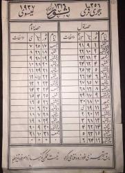 Arapça - Farsça Takvim Yaprağı