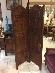 Antika - MASİF AHŞAP KUSURSUZ EL İŞÇİLİĞİ ÇOK ESKİ PARAVAN - kitantik - kitaLog