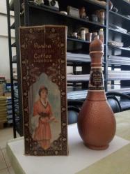 Antika - PASHA TURKISH COFFEE LIQUEUR - BAKIR GÖRÜNÜMLÜ MANTAR KAPAKLI CAM ŞİŞE İÇERİSİNDE HEDİYELİK - 70 CL - AÇILMAMIŞ DOLU KUTULU - kitantik - kitaLog
