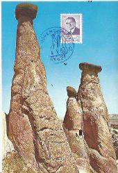 FOTOKART - ÜRGÜP CİVARINDA PERİ BACALARI - NEVŞEHİR - TURKEY - PULLU - GÖREME ÜRGÜP TARAFINDAN KAŞELENMİŞTİR