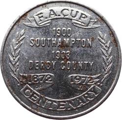 Efemera - Bury 1972 100.Yıl FA Cup Jeton (Southampton-Derby County) JTF465 - kitantik - kitaLog
