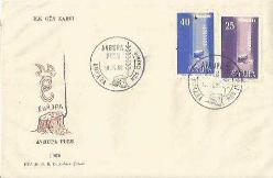 İLK GÜN ZARFI - EUROPA AVRUPA PULU 1958 TEMALI - PTT M. O. B. D. ANKARA ŞUBESİ - ÇİFT PULLU ÇİFT KAŞELİ - 10.10.58