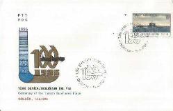 PTT İLK GÜN ZARFI - TÜRK DENİZALTICILIĞININ 100. YILI TEMALI - GÖLCÜK 16.6.1986 - PULLU ÇİFT KAŞELİ