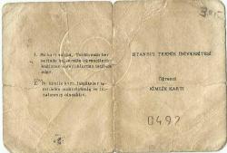 İstanbul Teknik Üniversitesi Öğrencilerine Mahsus Kimlik Kartı 1974