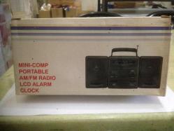 MINI-COMP PORTABLE AM/FM RADYO,LCD ALARM SAAT - (KULLANILMAMIŞ SIFIR KUTUSUNDA)