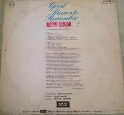 LONG PLAY  - GREAT THEMES TO REMEMBER- RONNIE ALDRICH AND HIS TWO PIANOS WİTH THE LONDON FESTIVAL ORCHESTRA