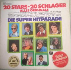 LONG PLAY - 20 STARS - 20 SCHLAGER ALLES ORIGINALE - DIE SUPER HITPARADE - COLUMBIA - 1973