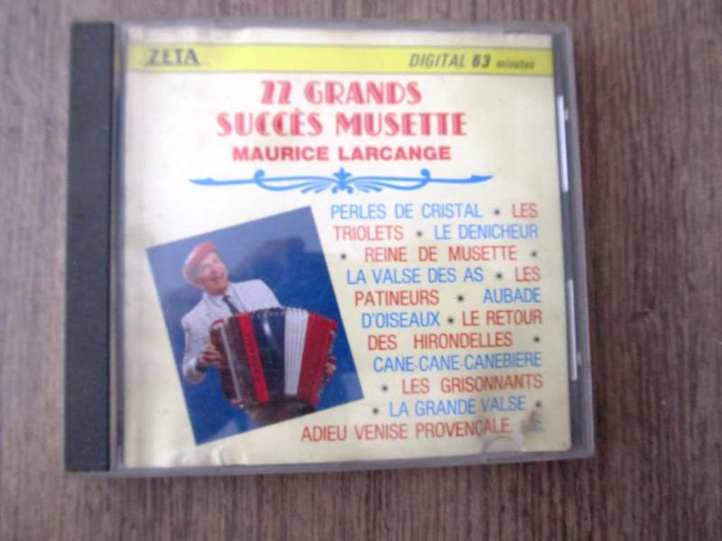 22 GRANDS SUCCES MUSETTE CD Maurice Larcange Efemera kitantik