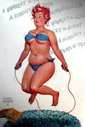 Efemera - Erotik Pinup Kızları Koleksiyonu Tombul Hilda 10 x 15 Kartpostal No-002 - kitantik - kitaLog