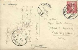 Abendglanz - Almanya Postadan Geçmiş Arkası Pullu ve Damgalı