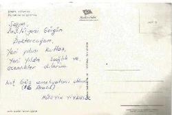 KARTPOSTAL - KONAK VE BİR GÖRÜNÜŞ - İZMİR - ARKASI YAZILI - YENİ YIL KUTLAMA MESAJLI