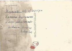 KARTPOSTAL - ARKASI YAZILI - BAYRAM KUTLAMA MESAJLI