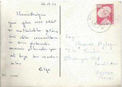 KARTPOSTAL - ARKASI YAZILI - PULLU - MÜHÜRLÜ - YENİ YIL KUTLAMA MESAJLI