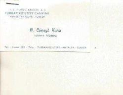 KARTPOSTAL - TURBAN KIZILTEPE CAMPING - KEMER - ANTALYA -TURKEY - YENİ YIL KUTLAMA MESAJI - TEL : 113