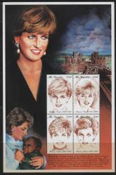 Efemera - 10465 1997   KRALİYET GALLER PRENSESİ  DİANA'YI ANMA MNH BLOK GAMBİA - kitantik - kitaLog