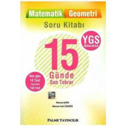 Palme Yayıncılık - YGS 15 Günde Son Tekrar Soru Kitabı - Matematik Geometri