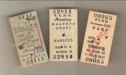 Efemera - ANKARA,KARS,MALTEPE ESKİ KARTON TREN BİLETLER..... - kitantik - kitaLog