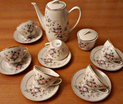 Antika - SÜMERBANK YILDIZ PORSELEN ESKİ ve ÇOK ŞIK ÇAY FİNCANI TAKIMI - 6 KİŞİLİK - kitantik - kitaLog