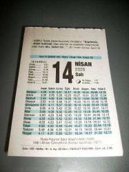 Efemera - 14 nisan 2020 takvim yaprağı (fazilet takvimi) - kitantik - kitaLog