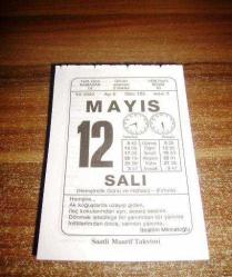 Efemera - 12 mayıs 2020 takvim yaprağı (saatli maarif takvimi) - kitantik - kitaLog