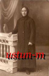 ARKA YÜZÜ OSMANLICA YAZILI ESKİ KADIN FOTOĞRAFI...