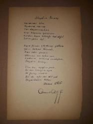 Efemera - Ahmed Arif - el yazısı şiir - Hasretinden Prangalar Eskittim (Tıpkıbasım) - kitantik - kitaLog
