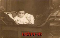 BEBEK ARABASI VE BEBEK ÇOK GÜZEL ESKİ FOTOĞRAF...